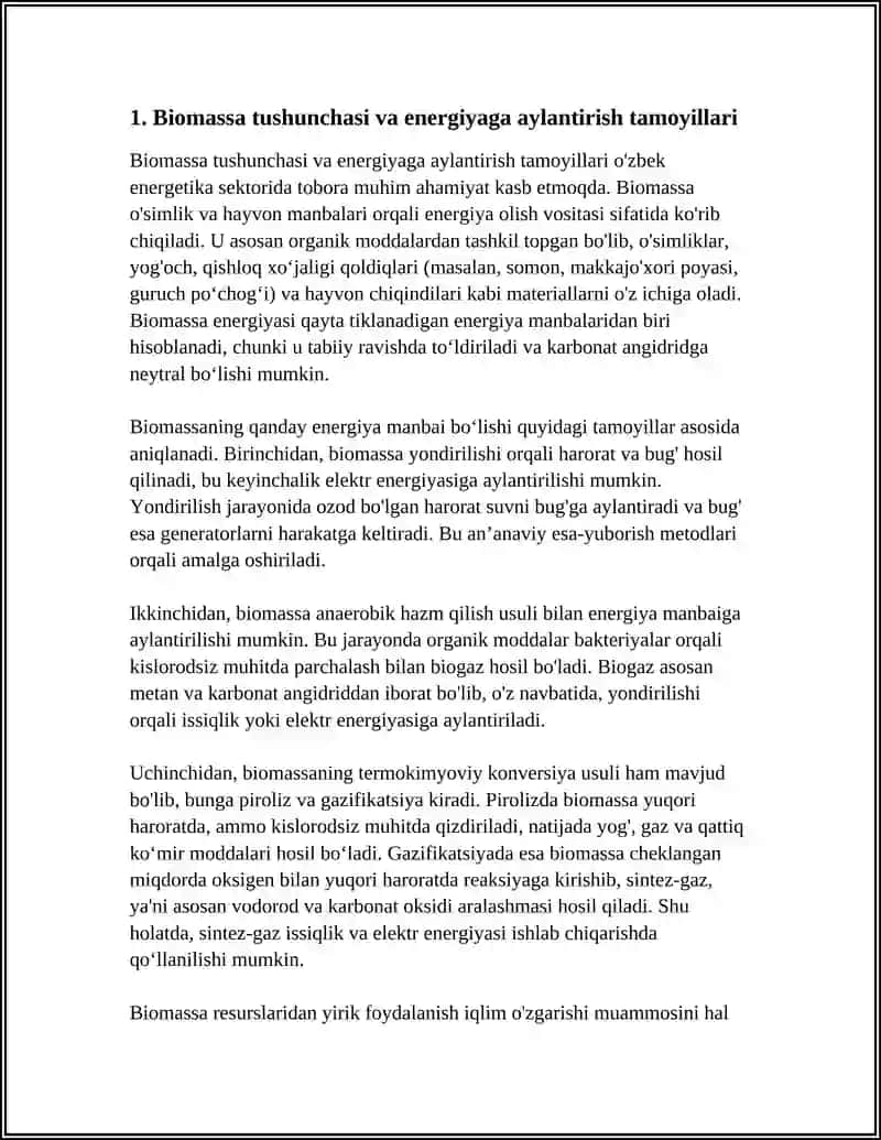 Biomassa va Energiya 3
