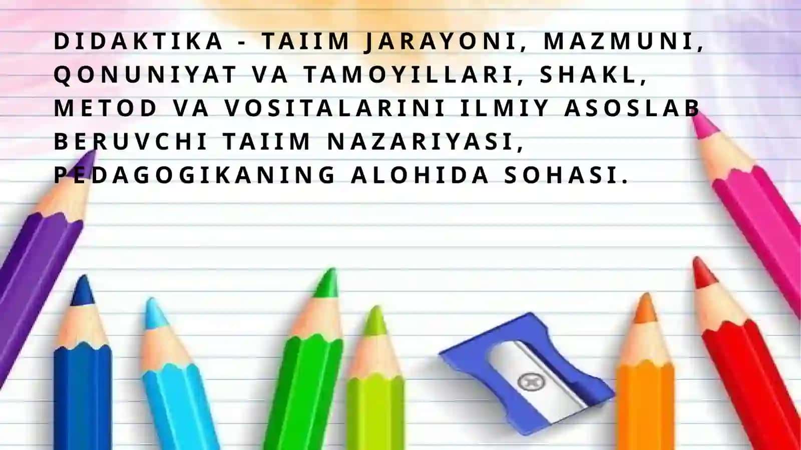 Didaktik ta’lim nazariyasi sifatida.TarbiyaNing maqsad va vazifasi 3