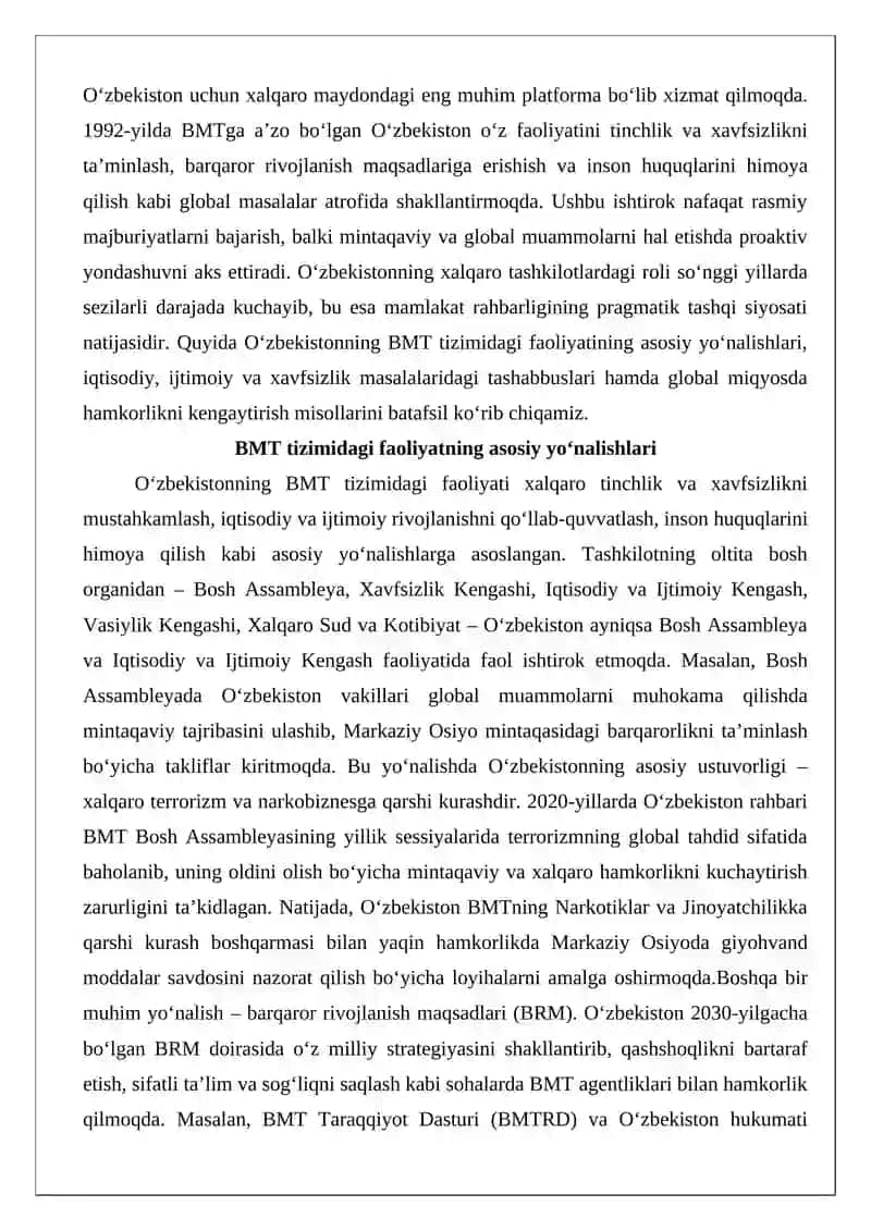 O‘zbekiston Respublikasining xalqaro va mintaqaviy tashkilotlarda ishtiroki 3