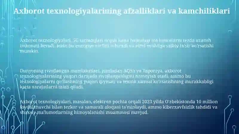 Axborot texnologiyalari haqida ma'lumot 3