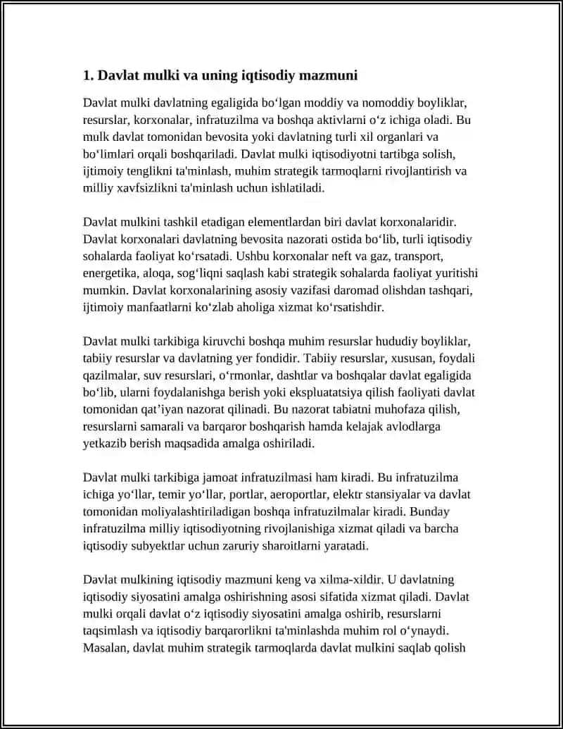 MULKCHILIK TURLARI.MULKCHILIK MUNOSABATLARNING IQTISODIY MAZMUNI 3