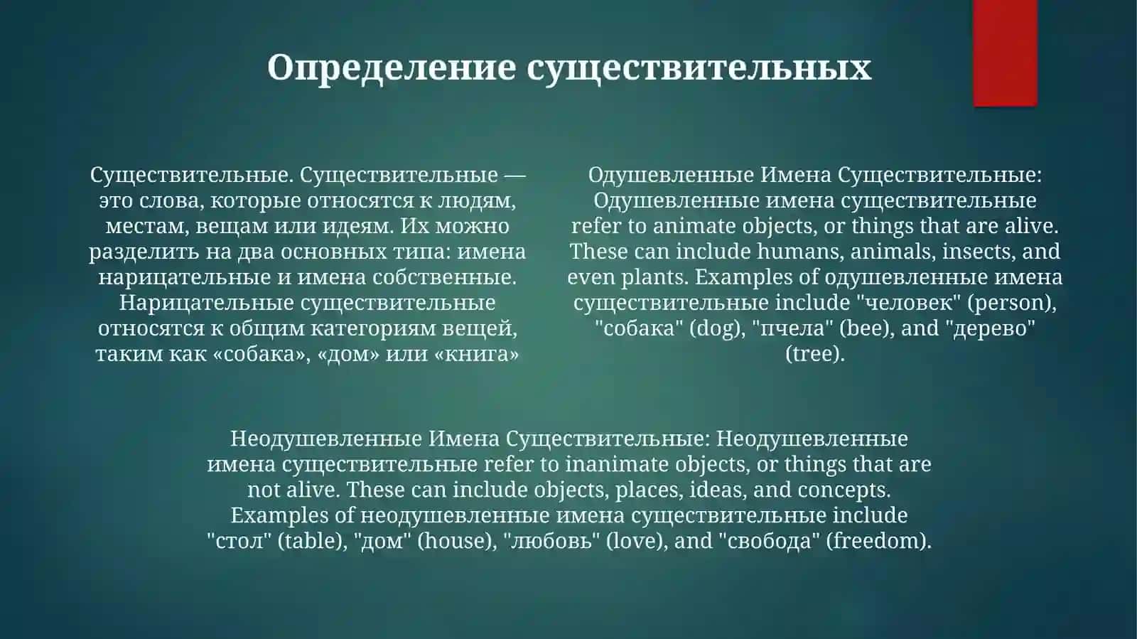 Одушевленные ИменаСуществительные 3