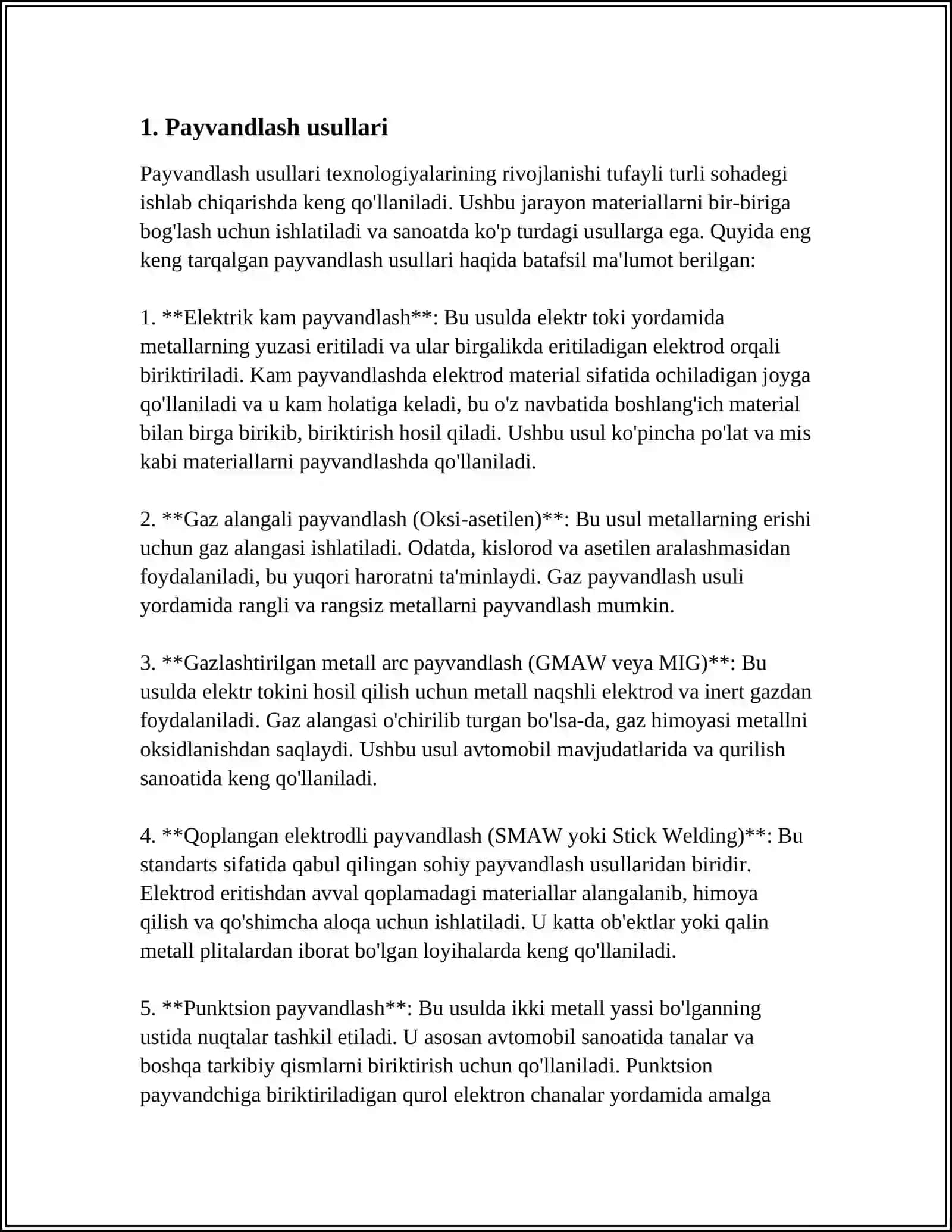 PAYVAND BIRIKMALARINI HISOBLASH PAYVAND BIRIKMALARGA QUYILADIGAN KONSTRUKTIV TALABLAR 3