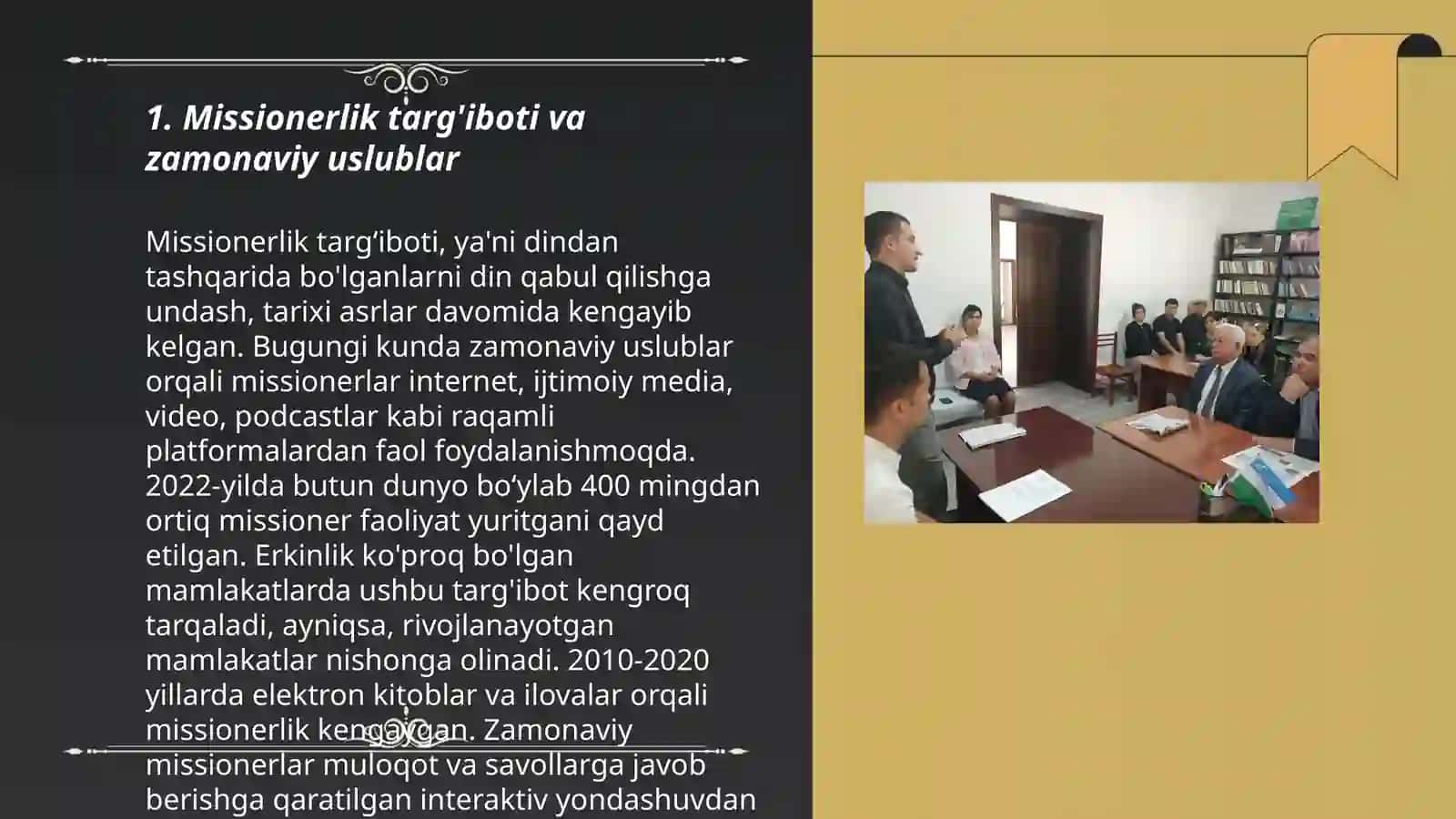 Missionerlik targ`ibotida uslub va vositalarning zamonaviylashuvi: kiber makonda mafkuraviy tahdidlar 3