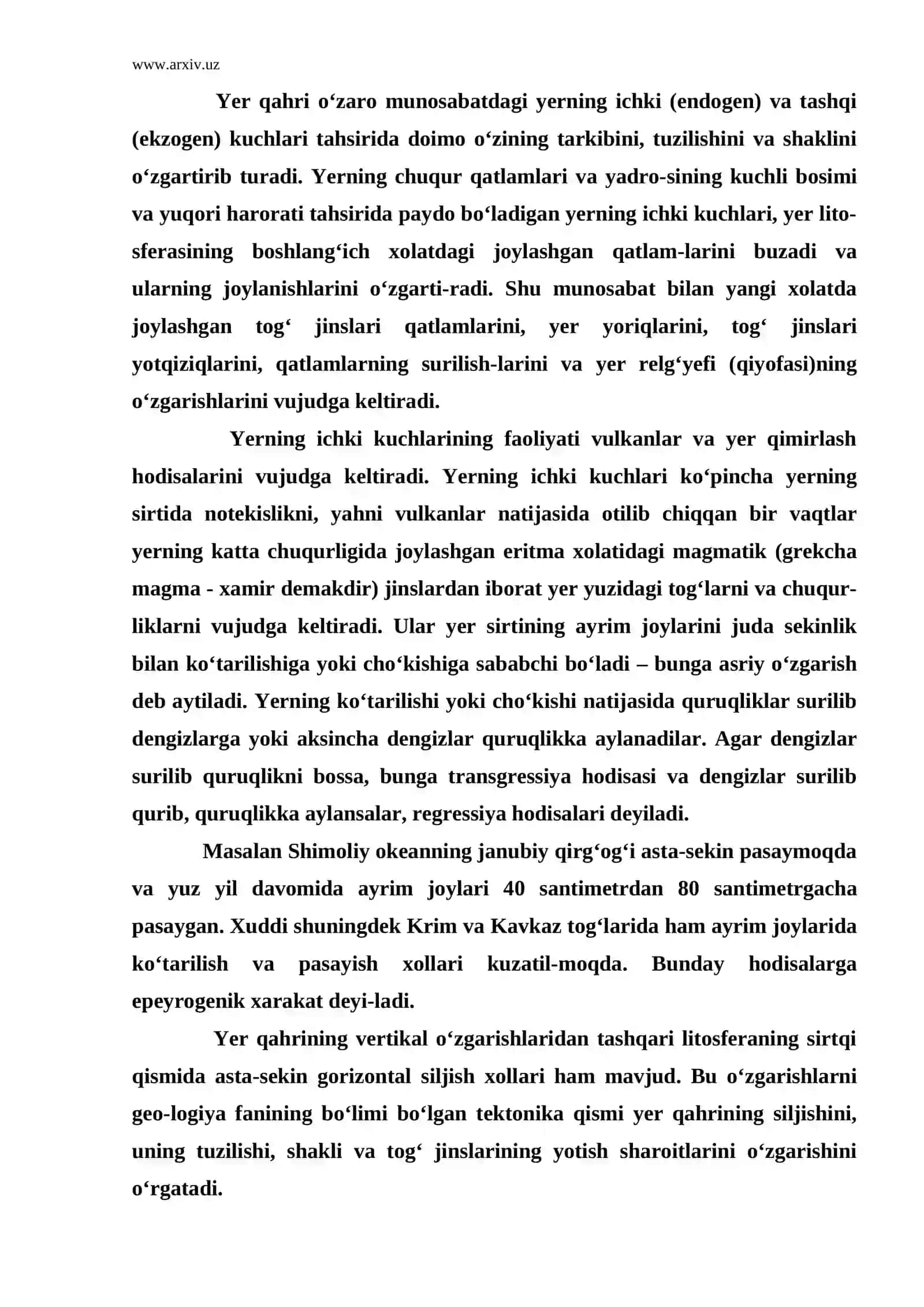 Geologik hodisalar 3