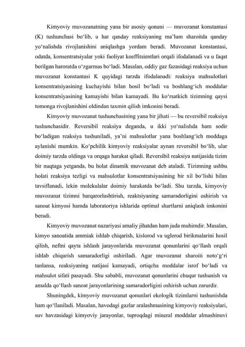Kimyoviy muvozanatga odi masalalar yechish metodikasi 3