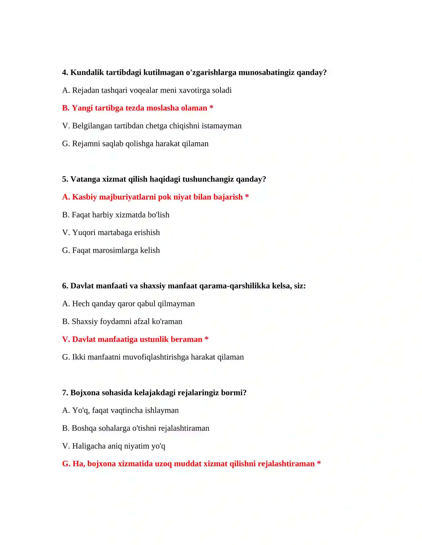Bojxona ishga kirish savol javob PDF 3