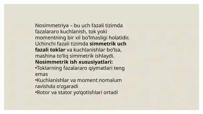 SINXRON ELEKTR MASHINALARNING NOSIMMETRIK ISHLASHI 3