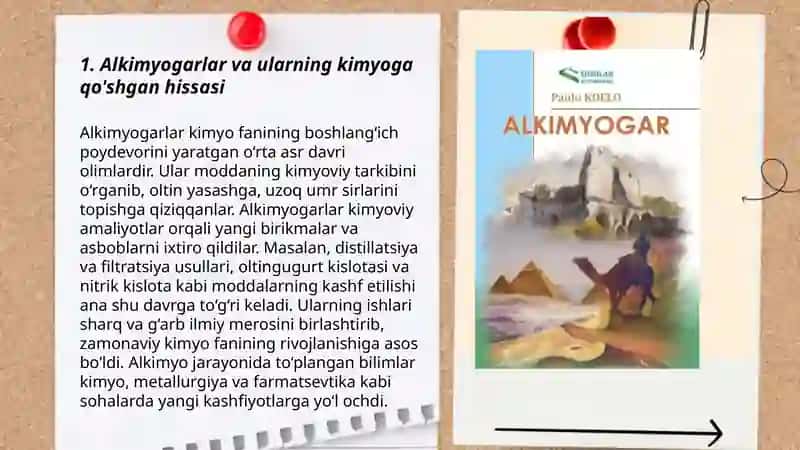 Alkimyogarlar faoliyatining kimyoni rivojlantirishdagi roli 3