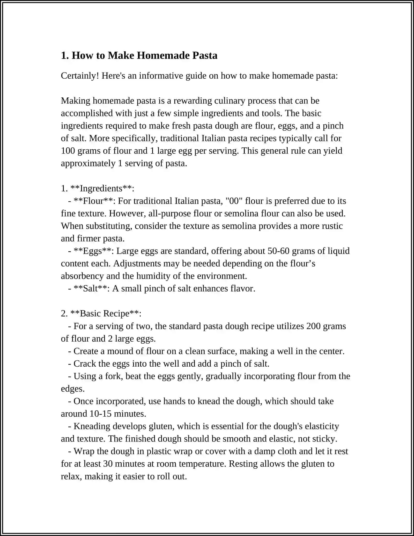 Homemade Pasta Making Guide 3