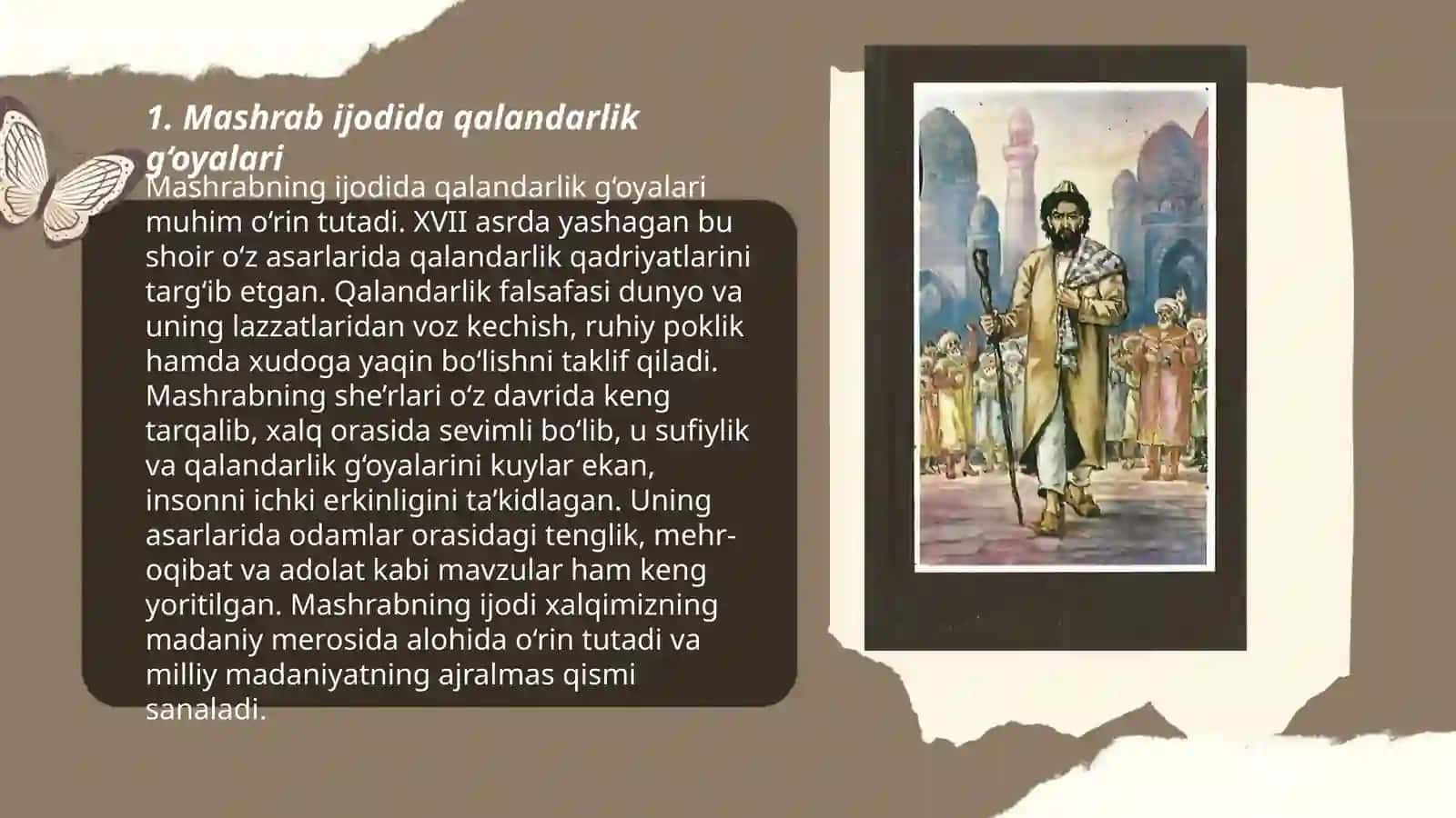 Mashrab ijodida qalandarlik g‘oyalari 3