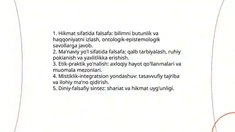 Falsafaning mohiyatiga oid Sharq va G'arb mutafakkirlarita'riflarini tasniflash 3