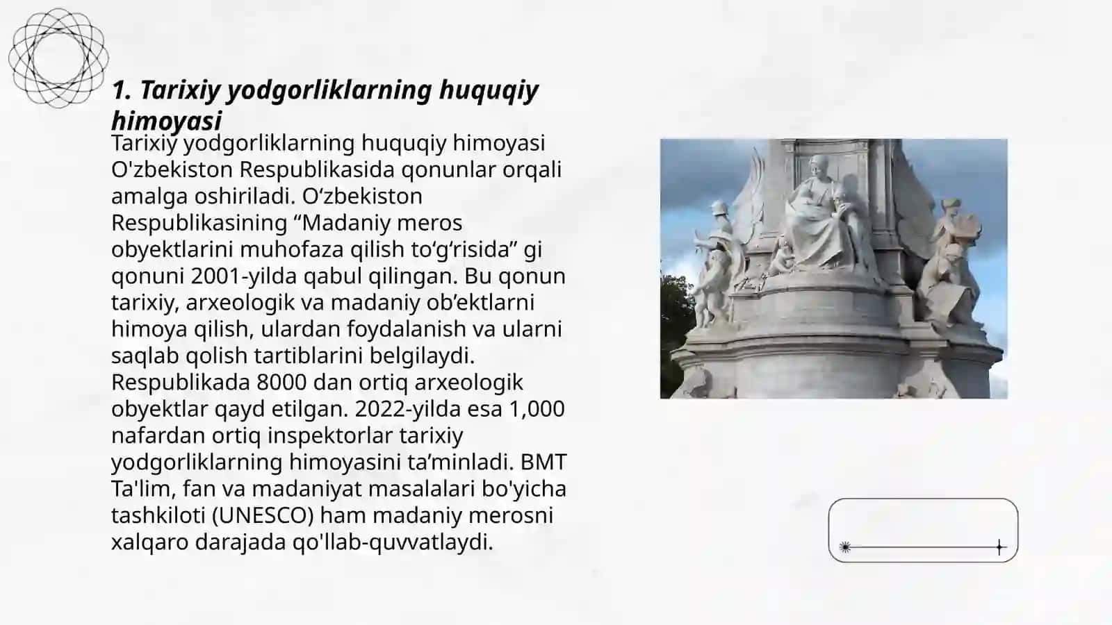 Tarixiy va madaniy yodgorliklarni muhofaza qilish 3