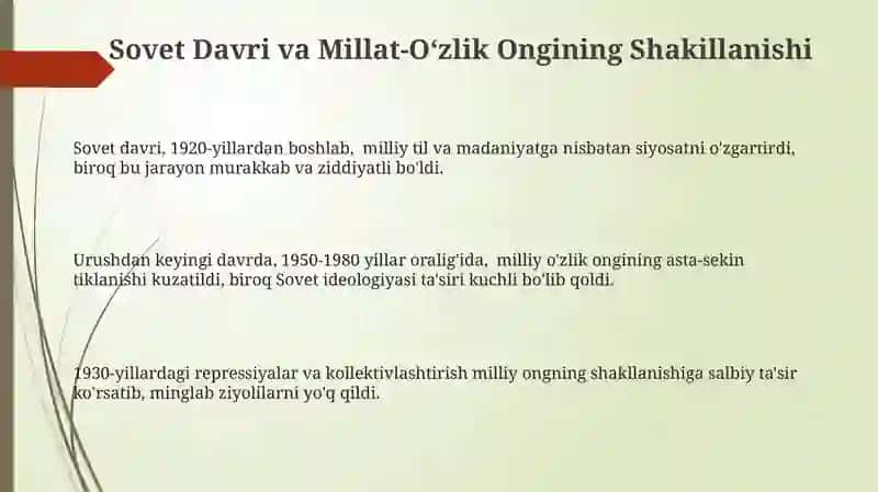 Oʻzbekistonda Mustaqillik Gʻoyalarining Tarixiy Asoslari 3