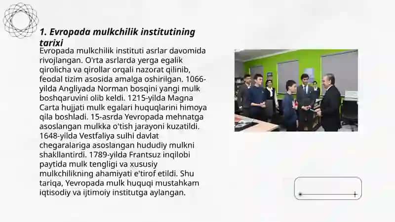 Mulkchilik instituti rivojlanishining yevropa va osiyo mamlakatlarida tarkib topgan yolari 3