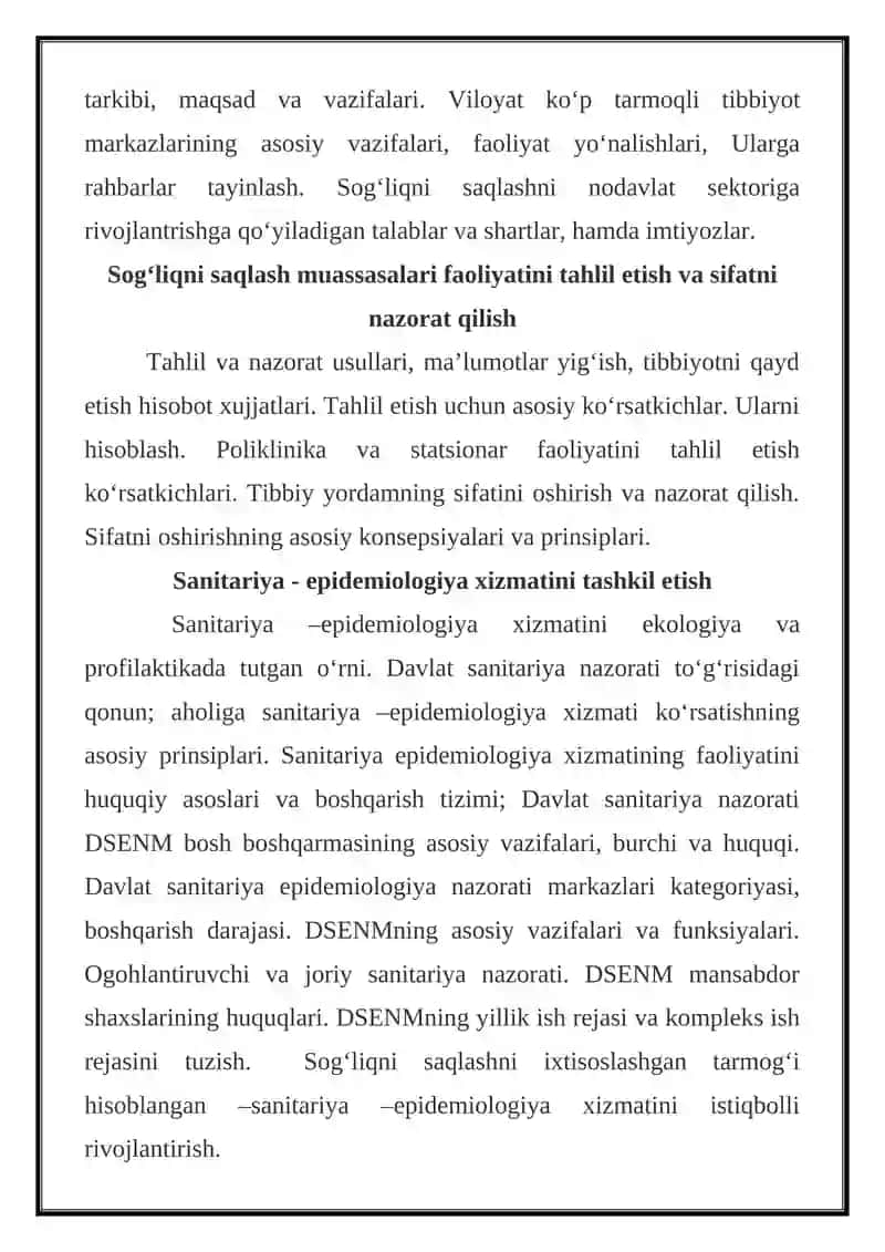 Qishloq aholisiga tibbiy xizmatni tashkil etish 3
