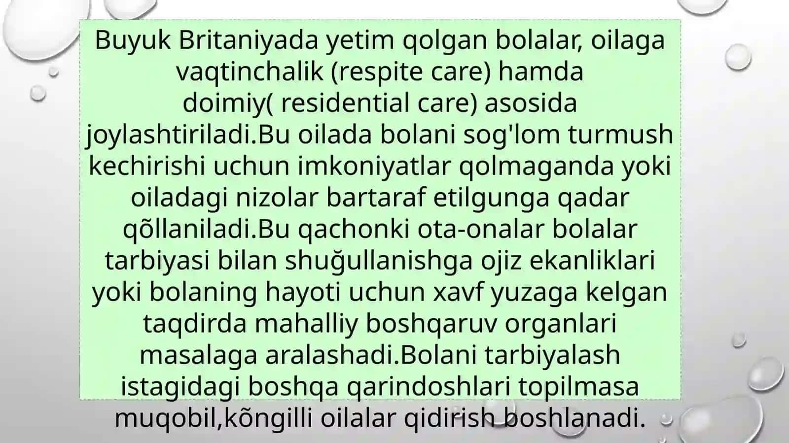 Buyukbritaniyada ota-ona qaramoqisiz qolgan bolalar bilan ishlash 3
