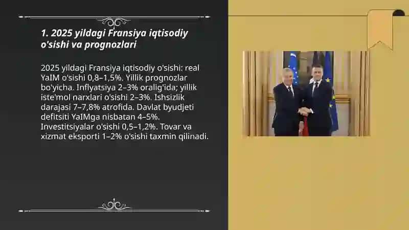 Fransiya iqtisodiyoti va yangiliklar (2025) 3