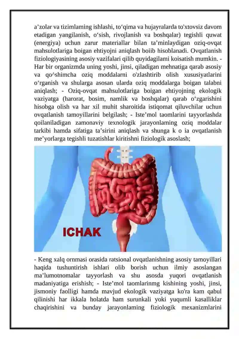 OVQAT HAZM QILISH VA OVQATLANISH AZOLARI 3