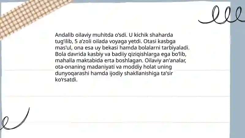 Andalib hayoti va ijodi 3