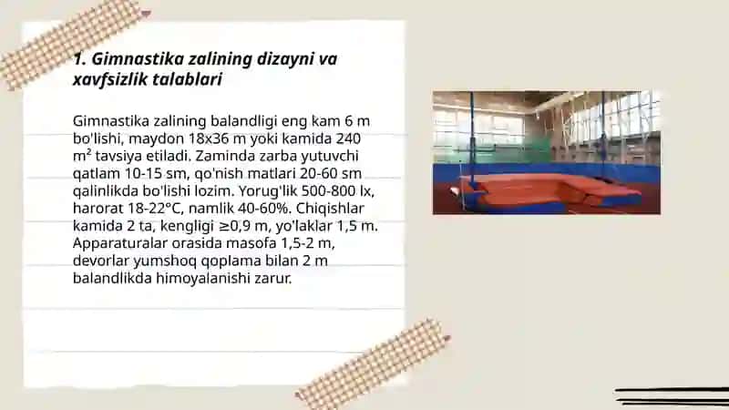 Mashgulot joylari va ularning jihozlanishi (Gimnastika jihozlari) 3
