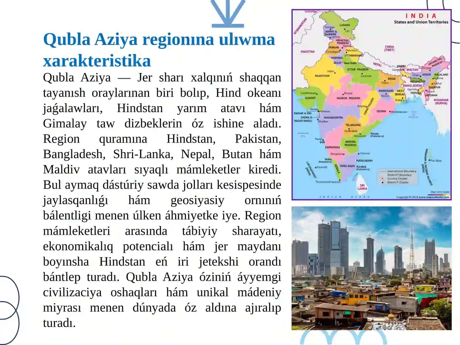 Qubla Aziya mámleketleri. Hindstan 3
