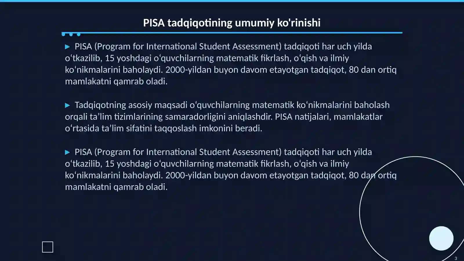 PISA tadqiqotida matematik fikrlash va muammoni hal qilish (madellashtirish) orasidagi bog'lanish tsikliga oid ko'rgazmali material tayyorlash 3