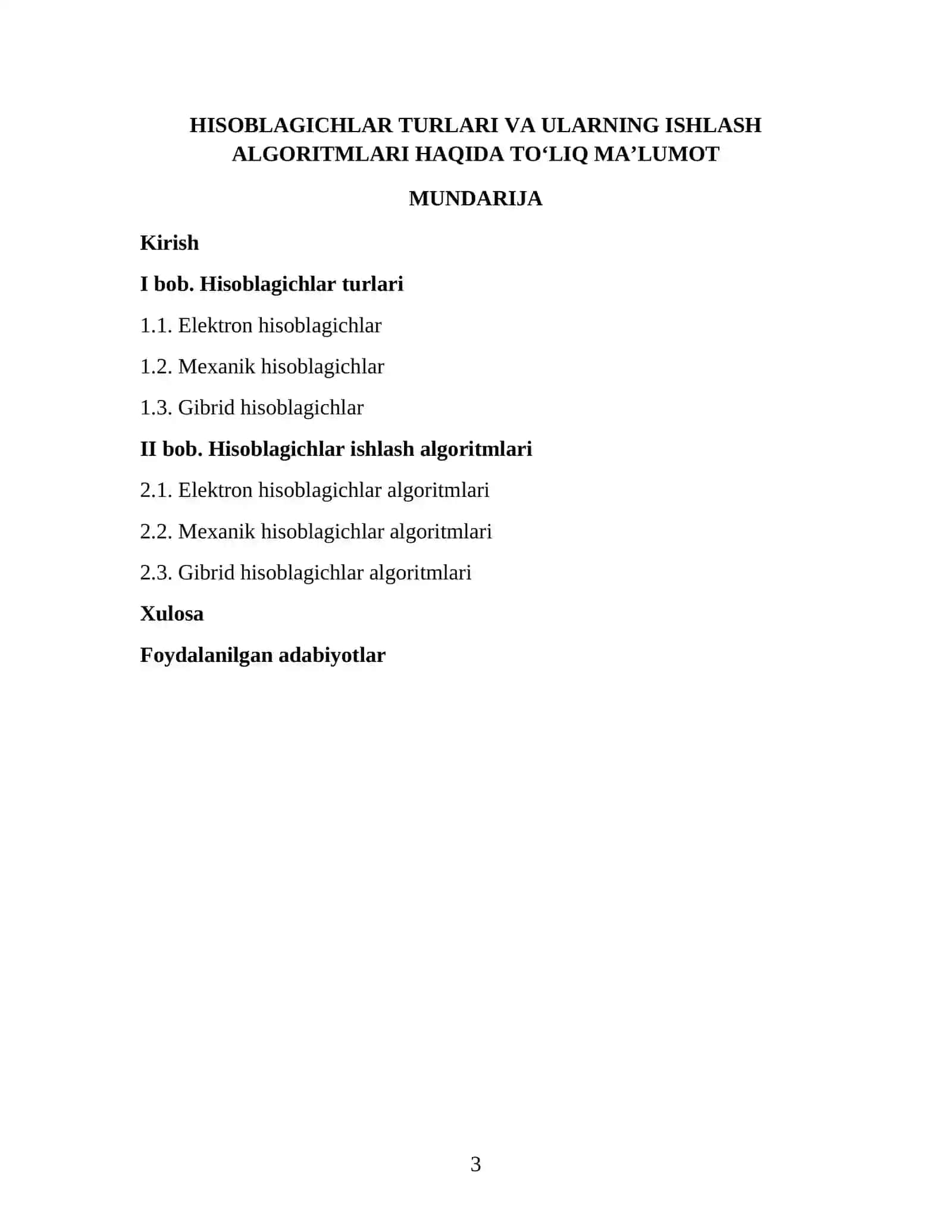 HISOBLAGICHLAR TURLARI VA ULARNING ISHLASH ALGORITMLARI HAQIDA TOʻLIQ MAʼLUMOT 3