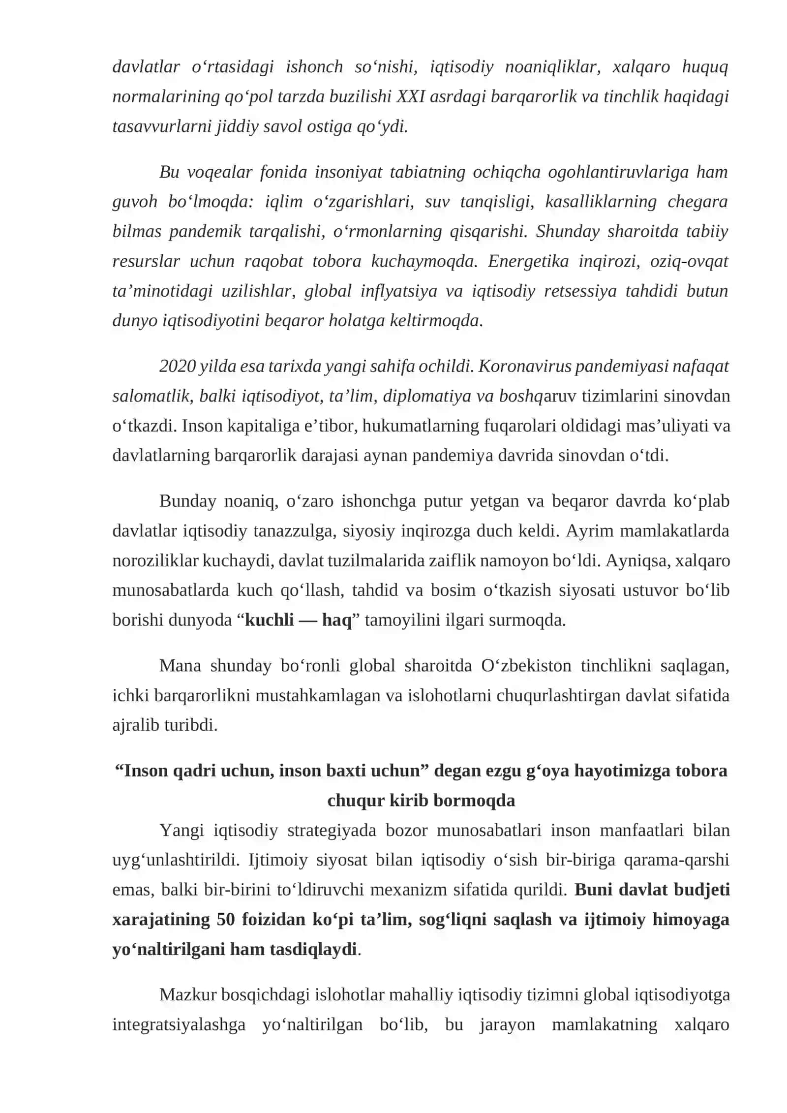Yangi O‘zbekiston davrida iqtisodiyot va tadbirkorlikning rivoji 3