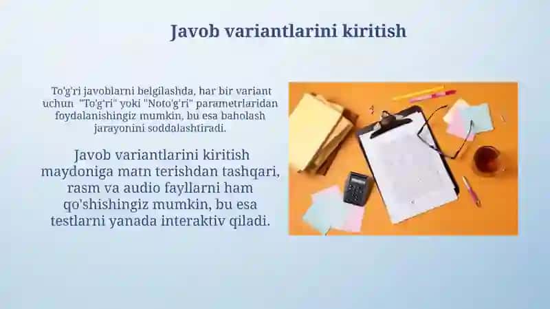 Hot Potatoes dasturida test vakrossvordyaratish 3