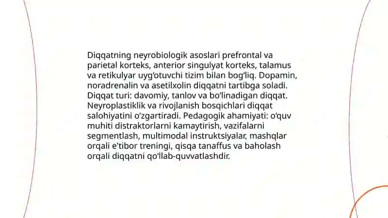 Diqqat,xotira va tafakkurning neyropedagogik asoslari:nazariy va amaliy yondashuvlar 3