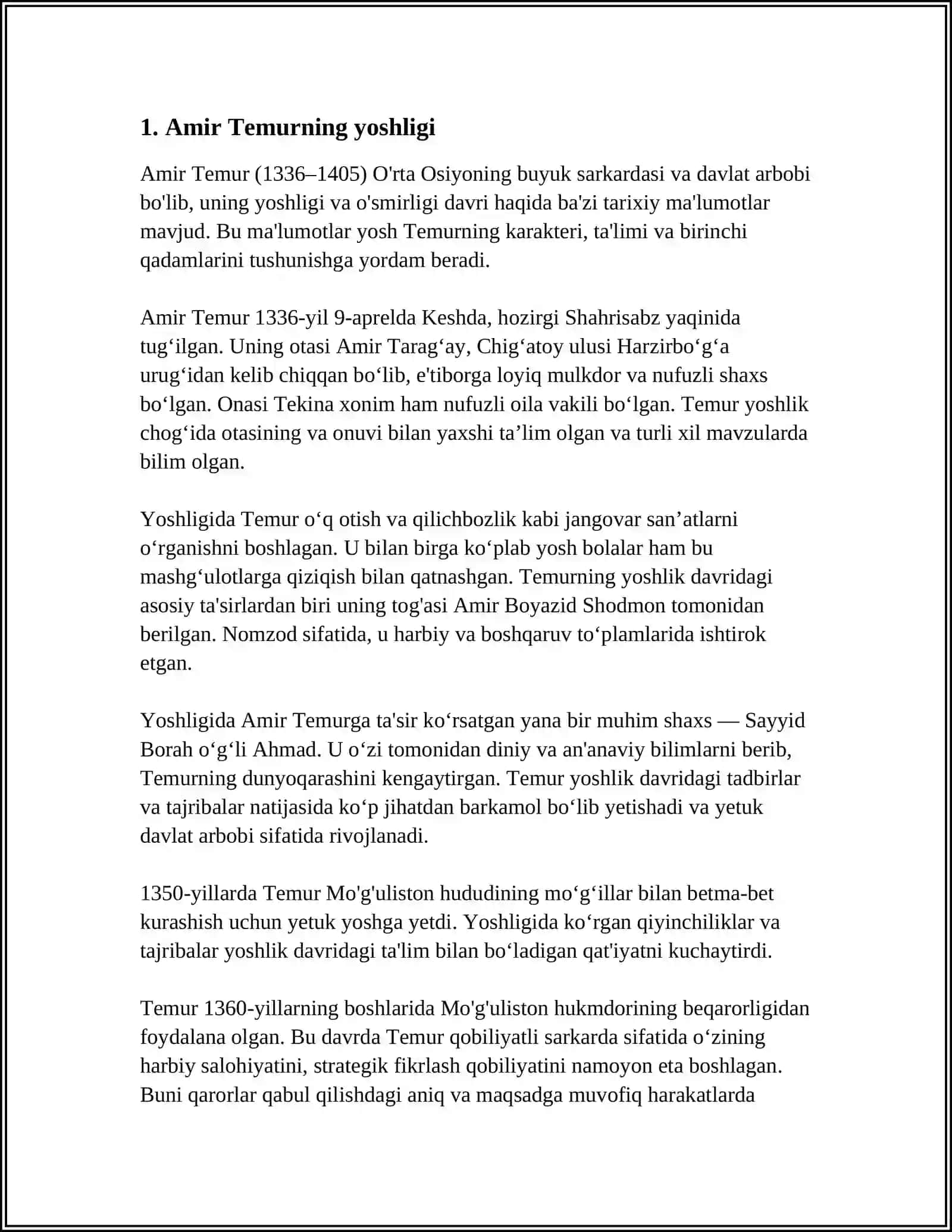 AMIR-TEMUR BUYUK DAVLAT ARBOBI 3