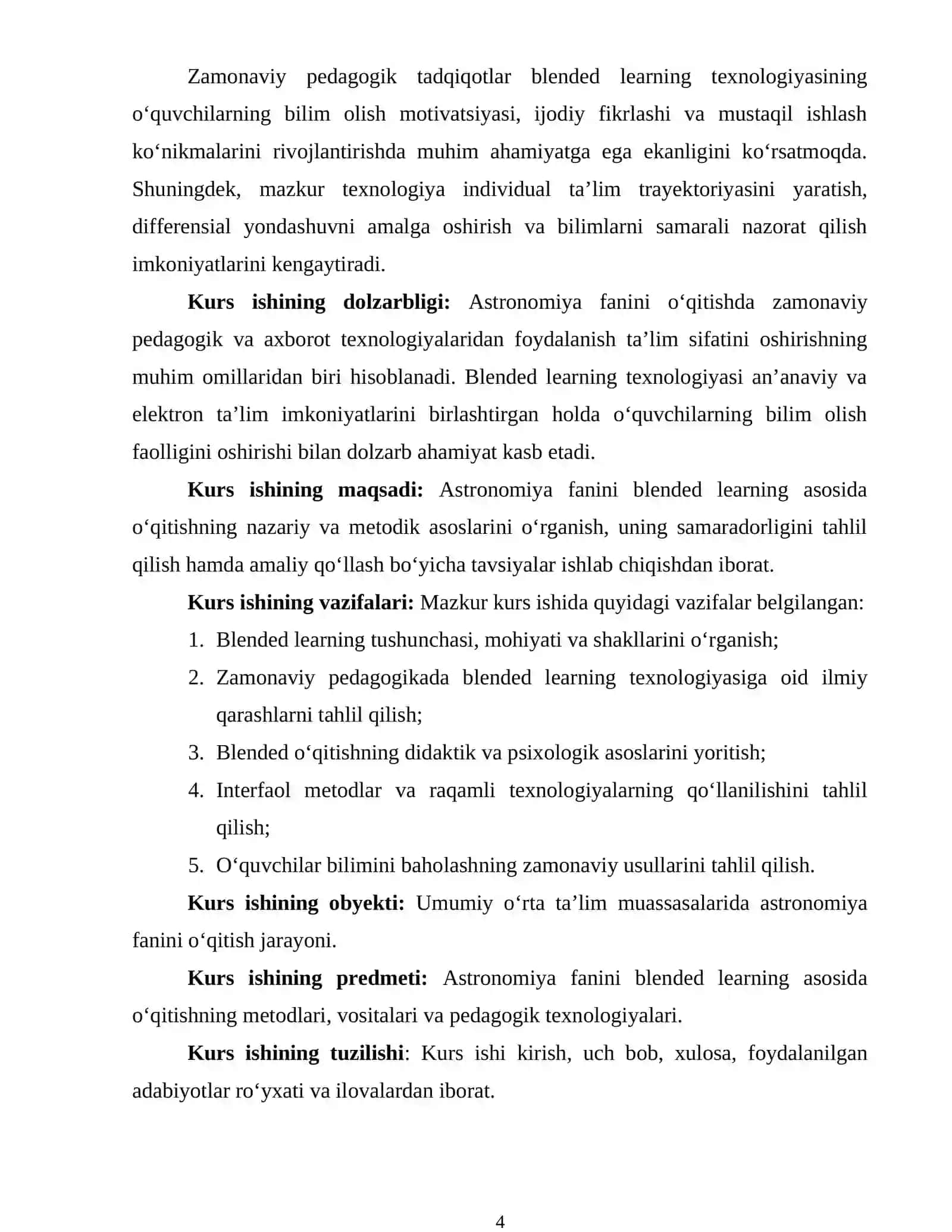 Astronomiya fanini Blended o‘qitish asosida o‘qitishning samaradorligini oshirish 3