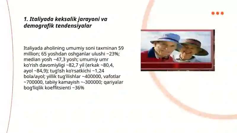 Keksalik jarayoni va oilaviy munosabatlar tendensiyasi (Italiya) 3