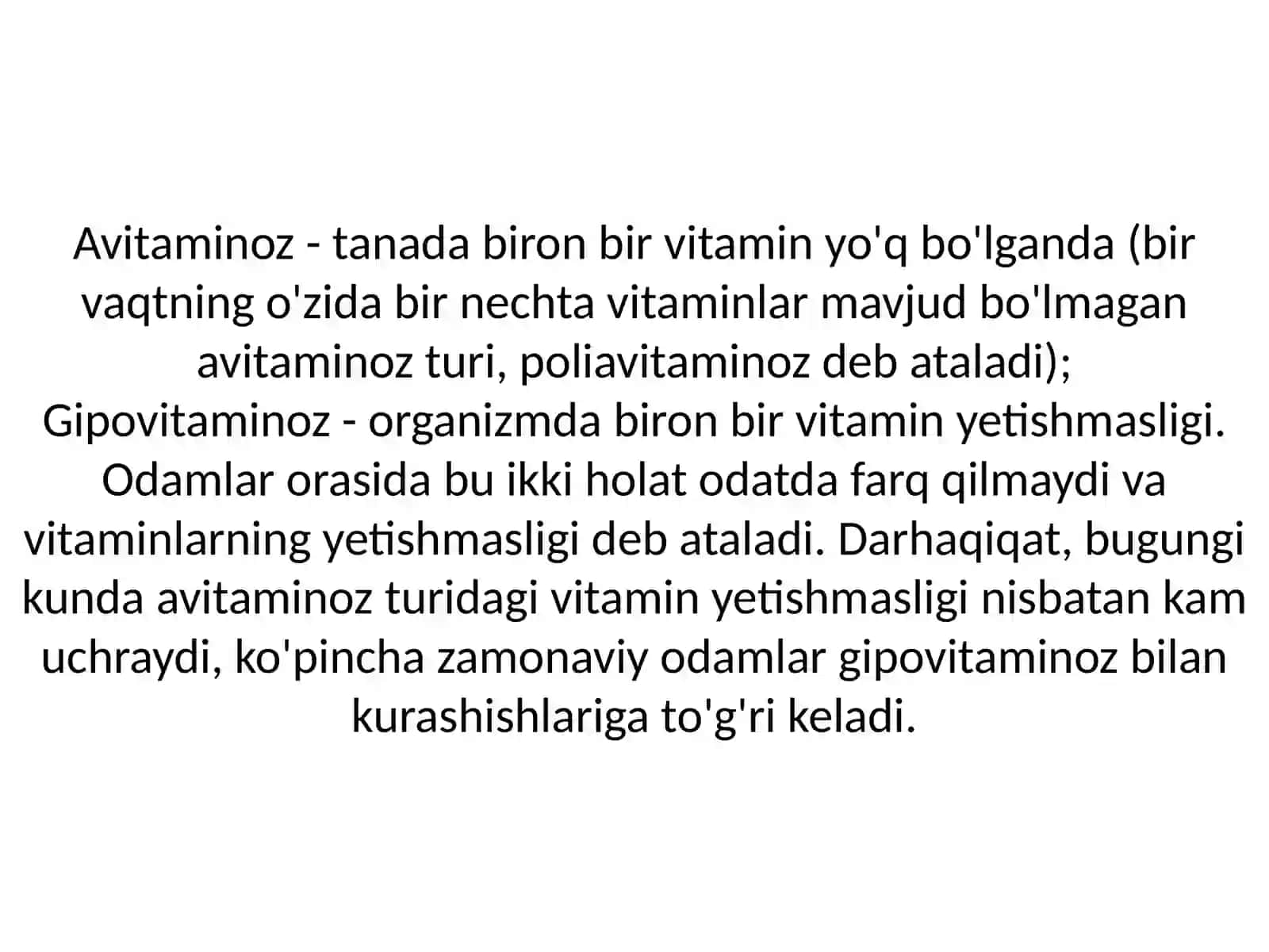Avitaminoz va gipovitaminozlar 3