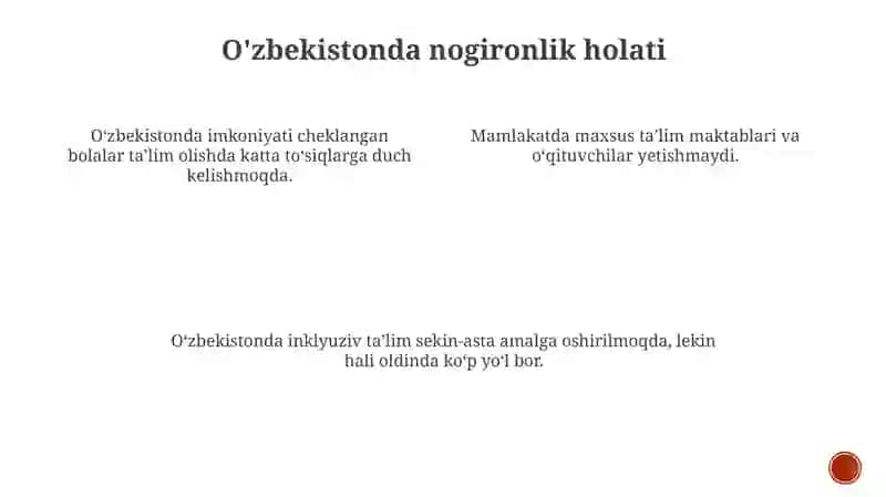 O‘Zbekistonda Imkoniyati Cheklangan Bolalar Uchun Inklyuziv Ta‘Lim 3