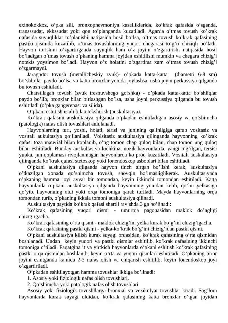 Ko’krak qafasini taqqillitish usuli bilan tekshirish 3
