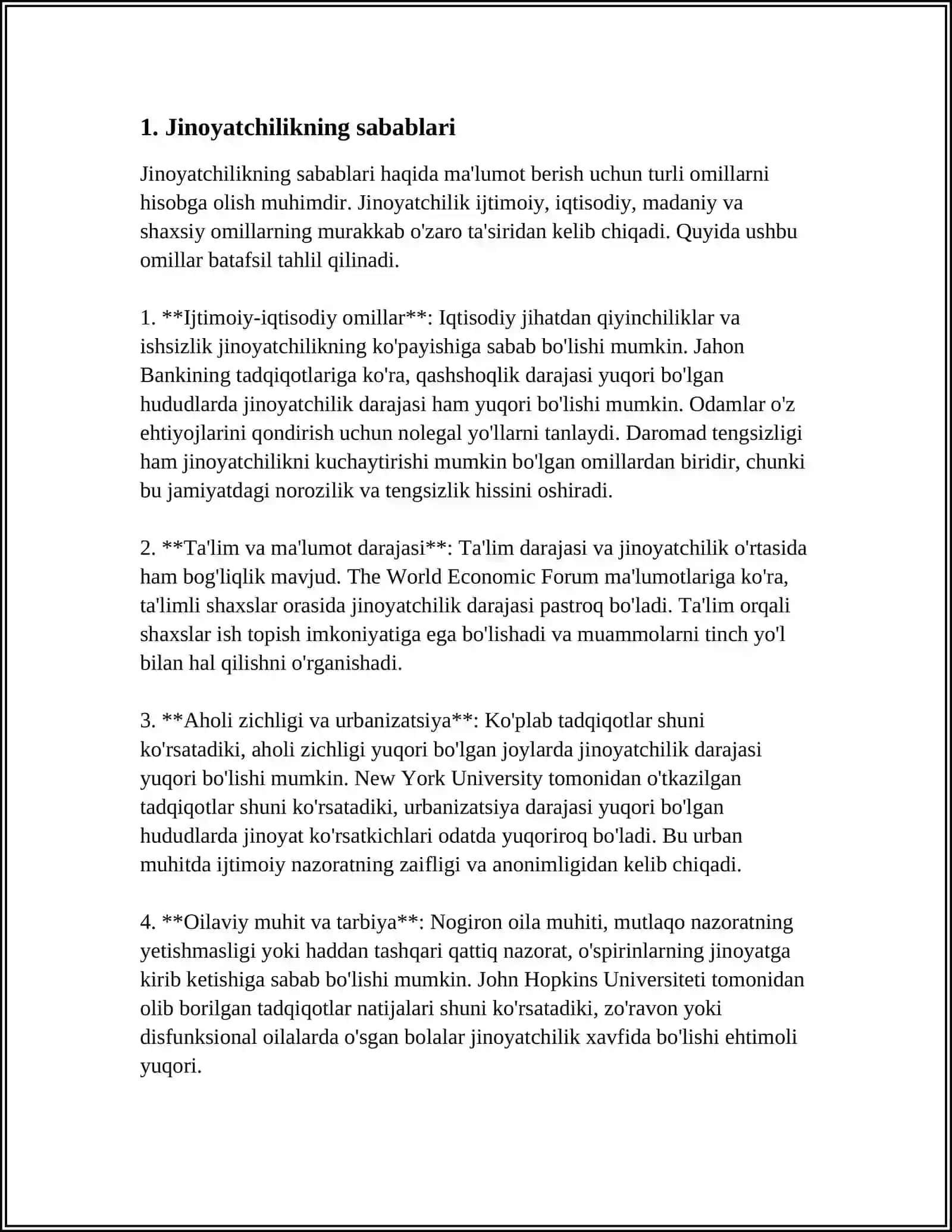 JINOYATCHILIK, QONUNBUZARLIK VA UNING MOTIVATSIYASI 3