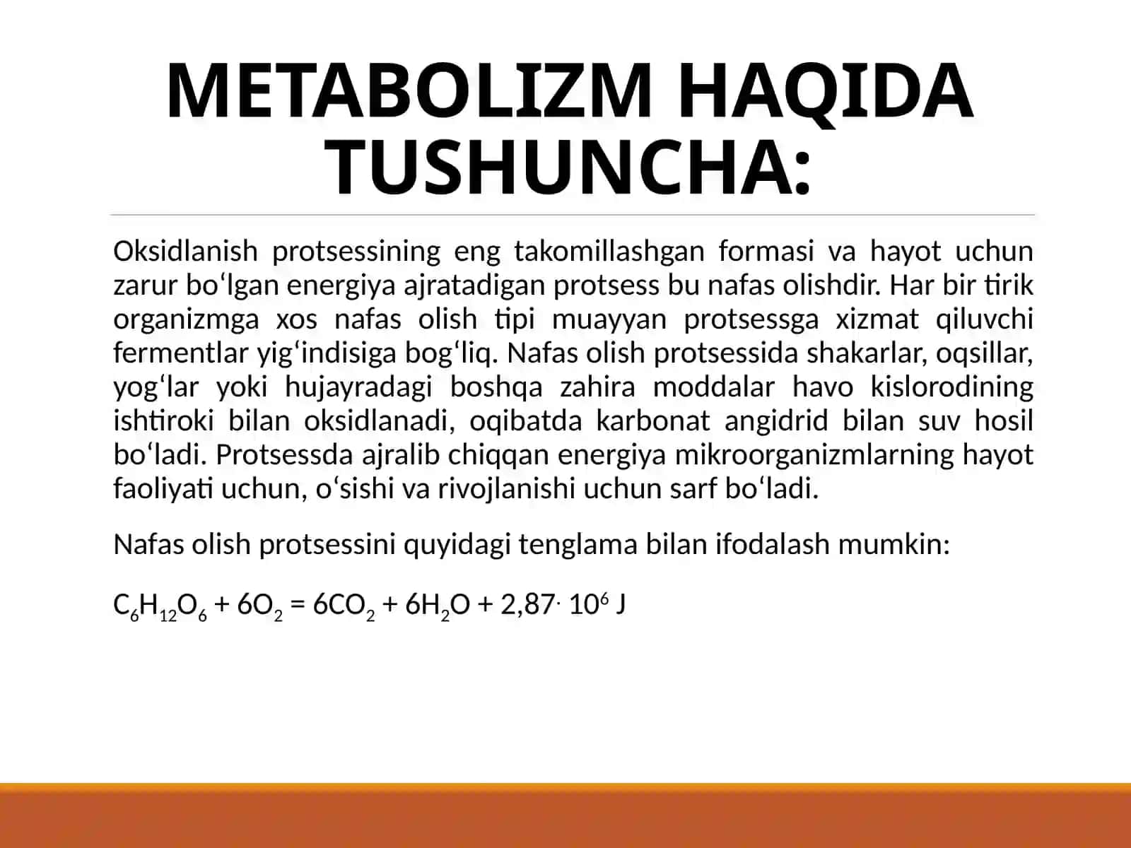 BIOTEXNOLOGIYA METABOLIZM 3