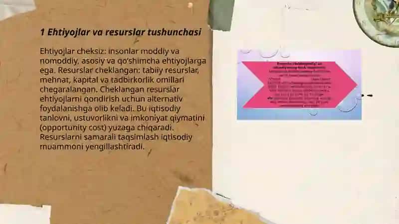 Iqtisodiyotning bosh muammosi: ehtiyojlarning cheksizligi va resurslarning cheklanganligi 3