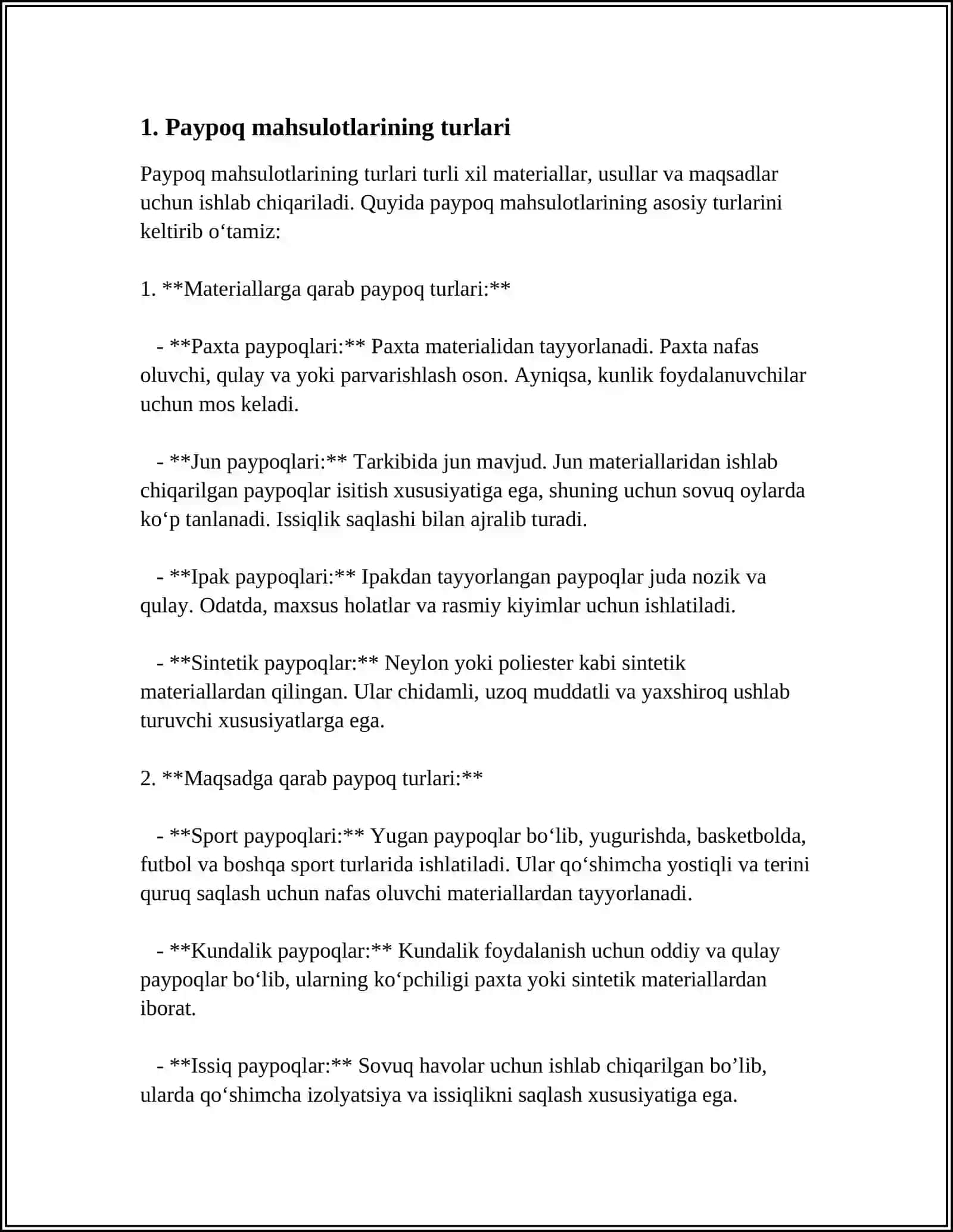 PAYPOQ MAHSULOTLARINING ASSORTIMENTI 3