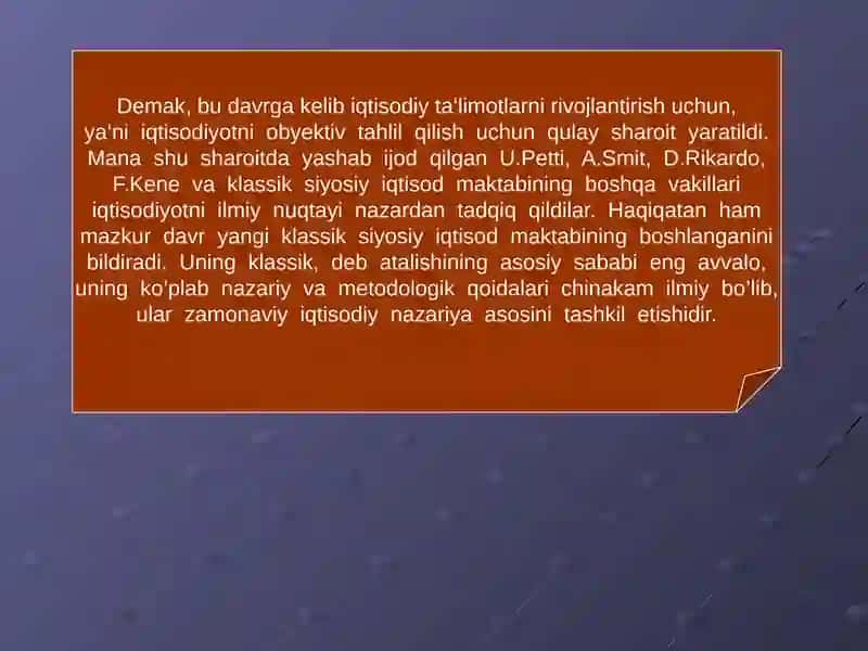 ANGLIYA VA FRANSIYADA KLASSIK IQTISODIY MAKTABNING SHAKLLANISHI 3
