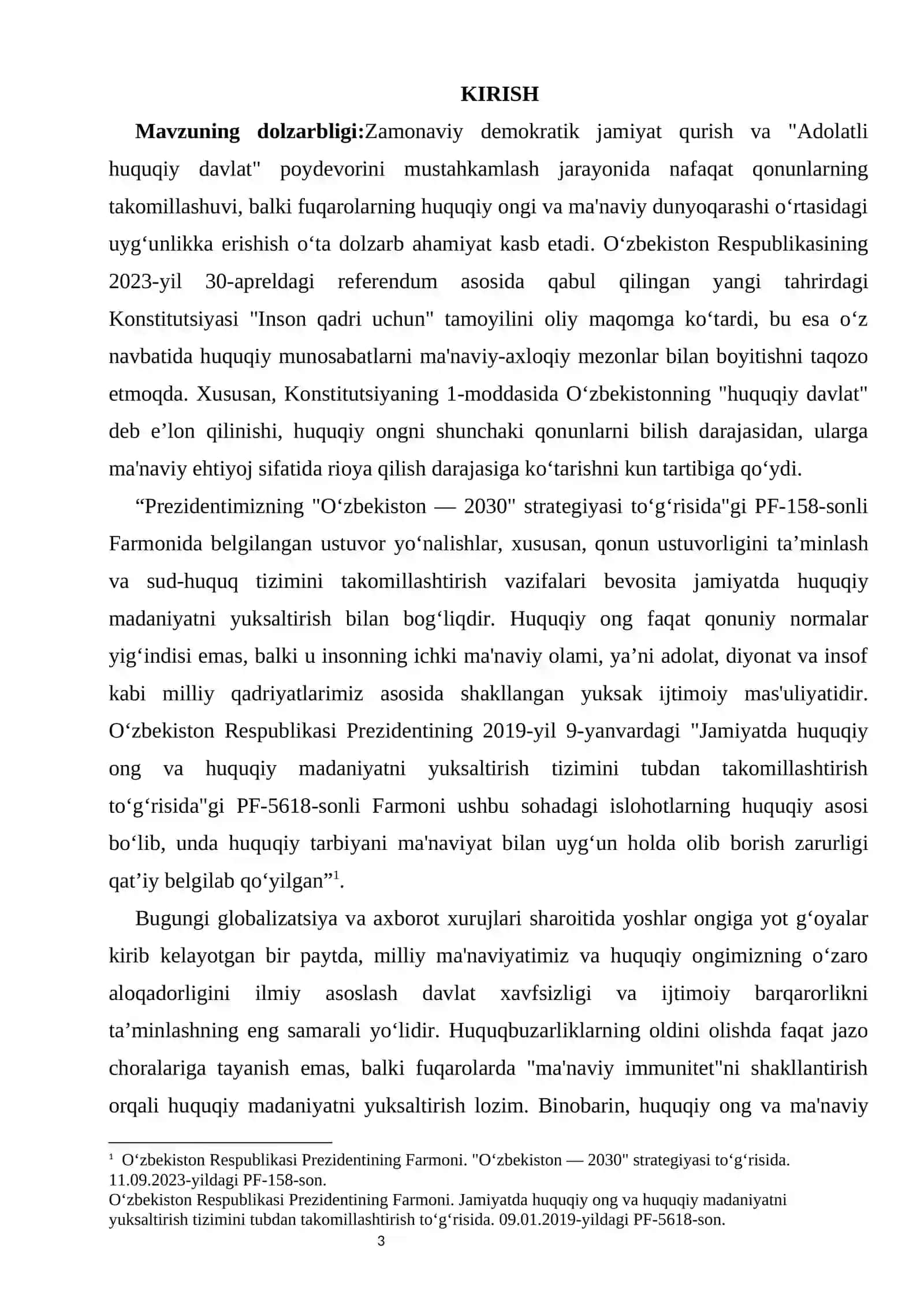 Huquqiy ong va ma’naviy qadriyatlar o’rtasidagi bog’liqlik 3
