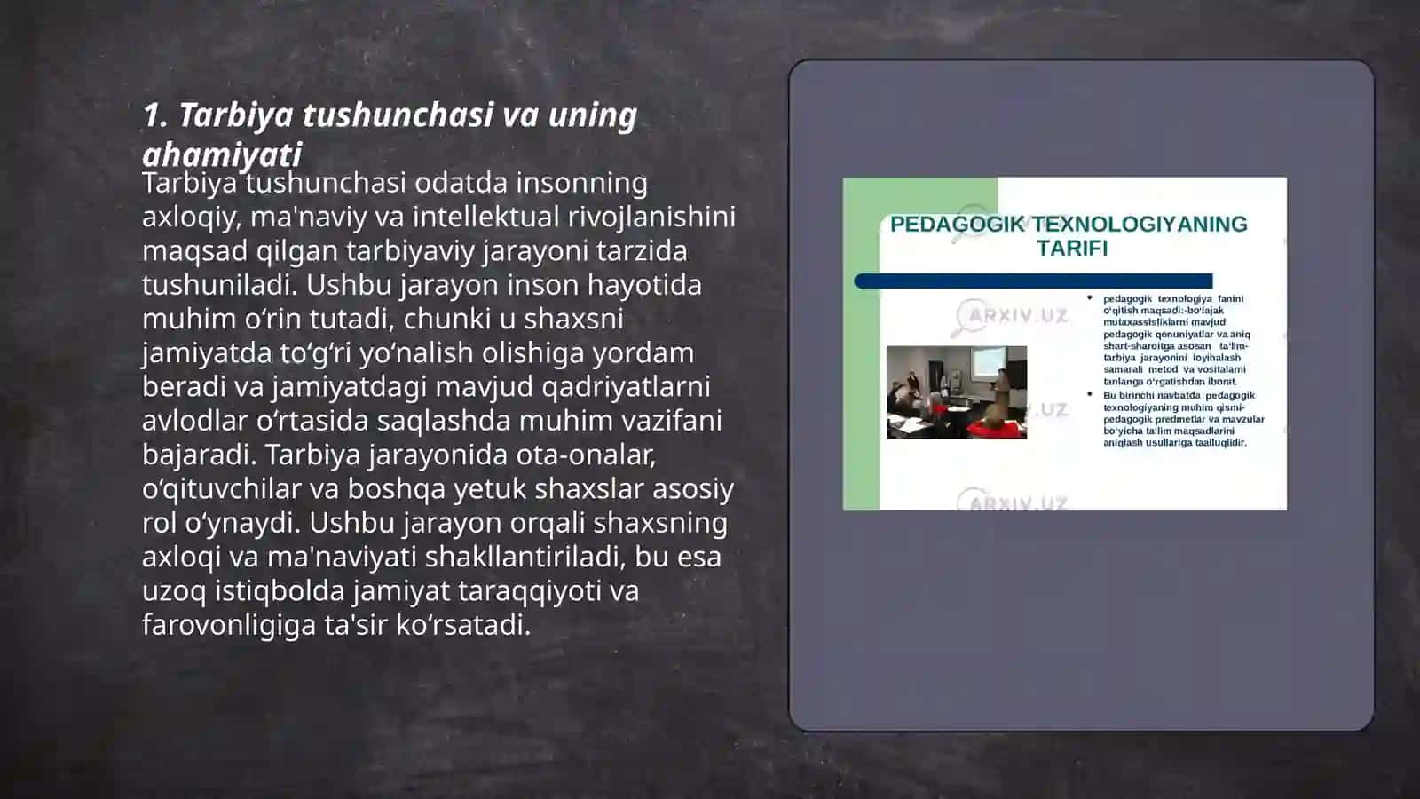 Tarbiya metodlari va vositalar 3
