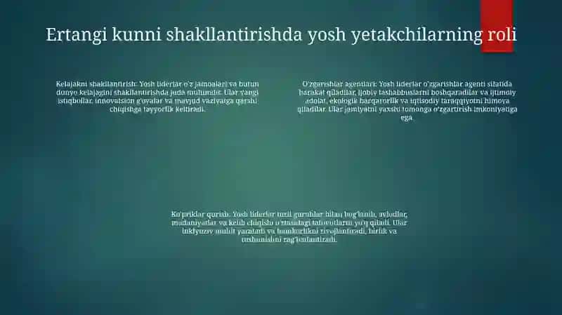 Kelajak Yoshlar Qolida 3