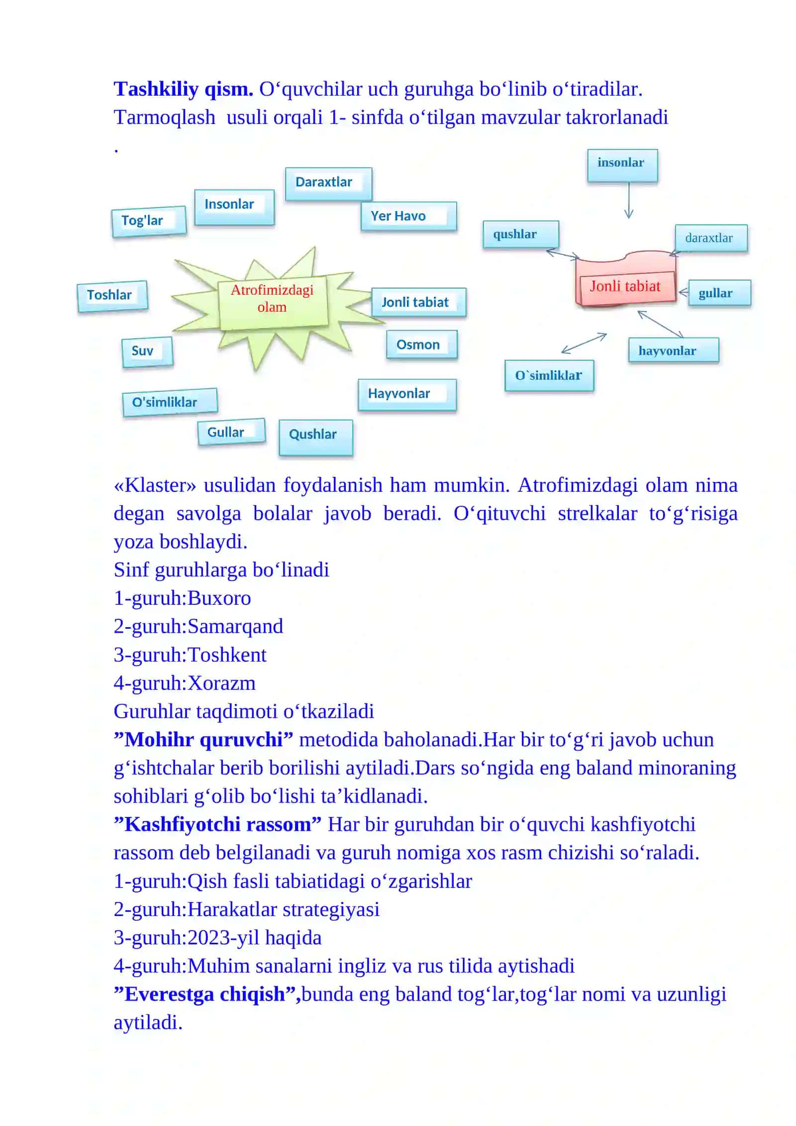 4-sinf tabiiy fandan O'simliklarning atrof muhitga ta'siri 1-chorak dars ishlanmasi 3