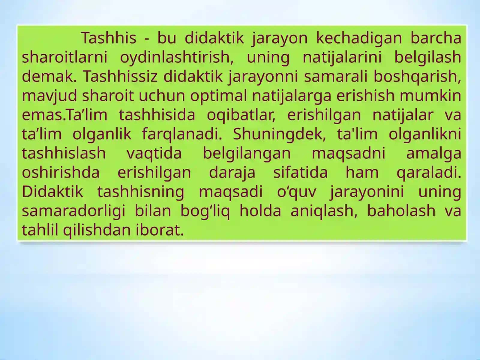 “Mutaxasislikka kirish” FANIDAN TAQDIMOT 3