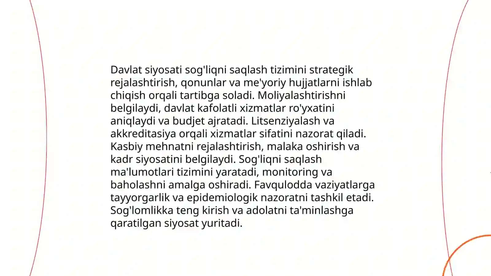 Davlat siyosati va sog'liqni saqlashni tartibga solish 3