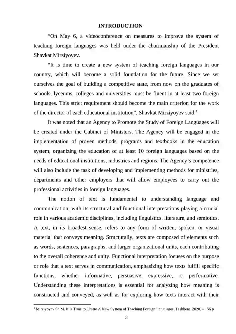 Course Work on The Notion of Text 3