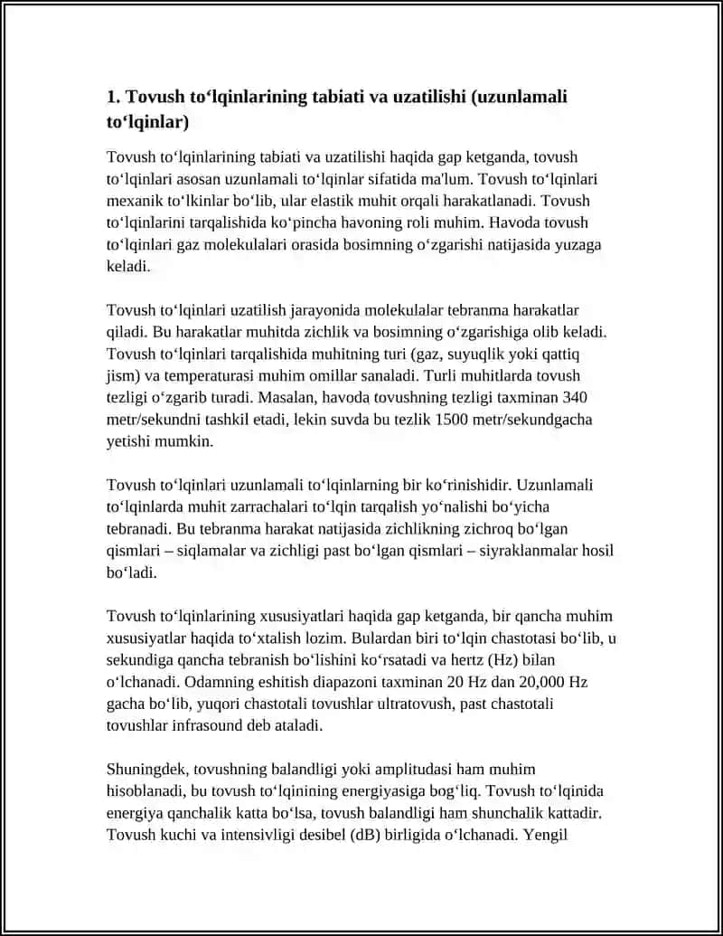 TOVUSH TOLQINLARI VA ULARNING HARAKTRISTIKALARI 3